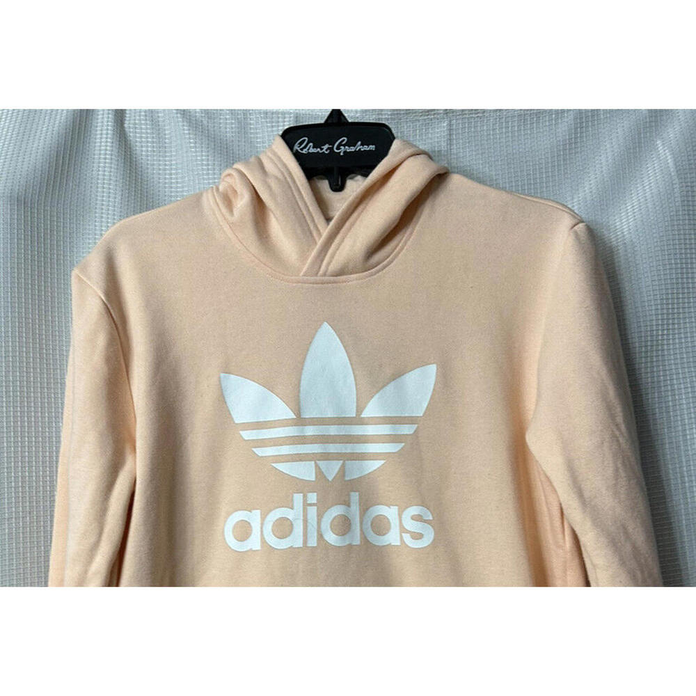 NWT Adidas Long Sleeve Trefoil‎ Girls Youth Kids Hoodie Sweatshirt Size Large - Picture 2 of 12